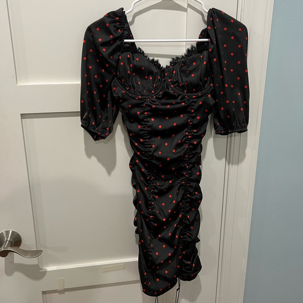 For Love and Lemons polka dot mini dress. Size XS.